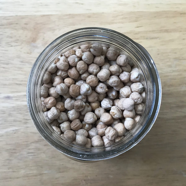 jar of garbanzo chickpeas