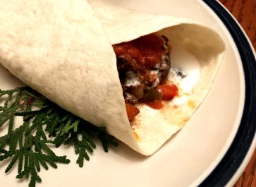 Cuban burrito on plate
