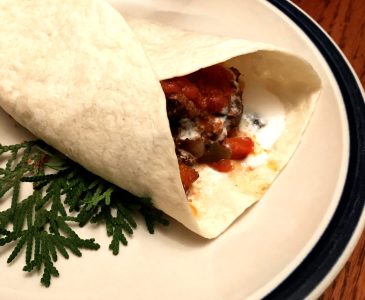 Cuban burrito on plate