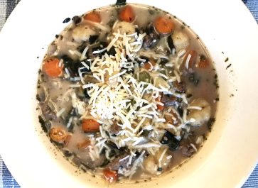gnocchi soup in bowl