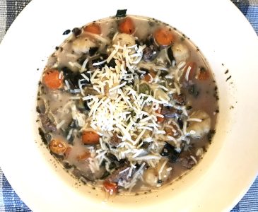 gnocchi soup in bowl