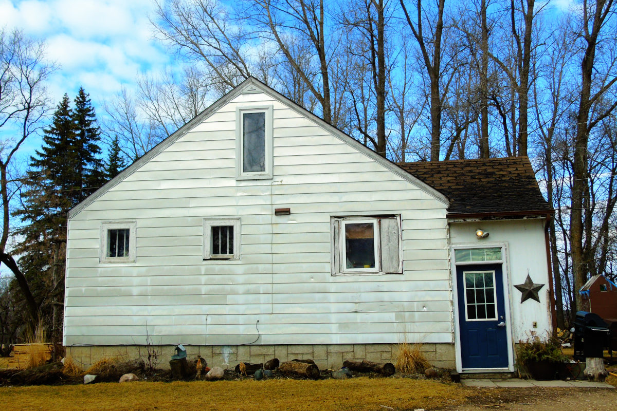 old one and a half story house before renovations
