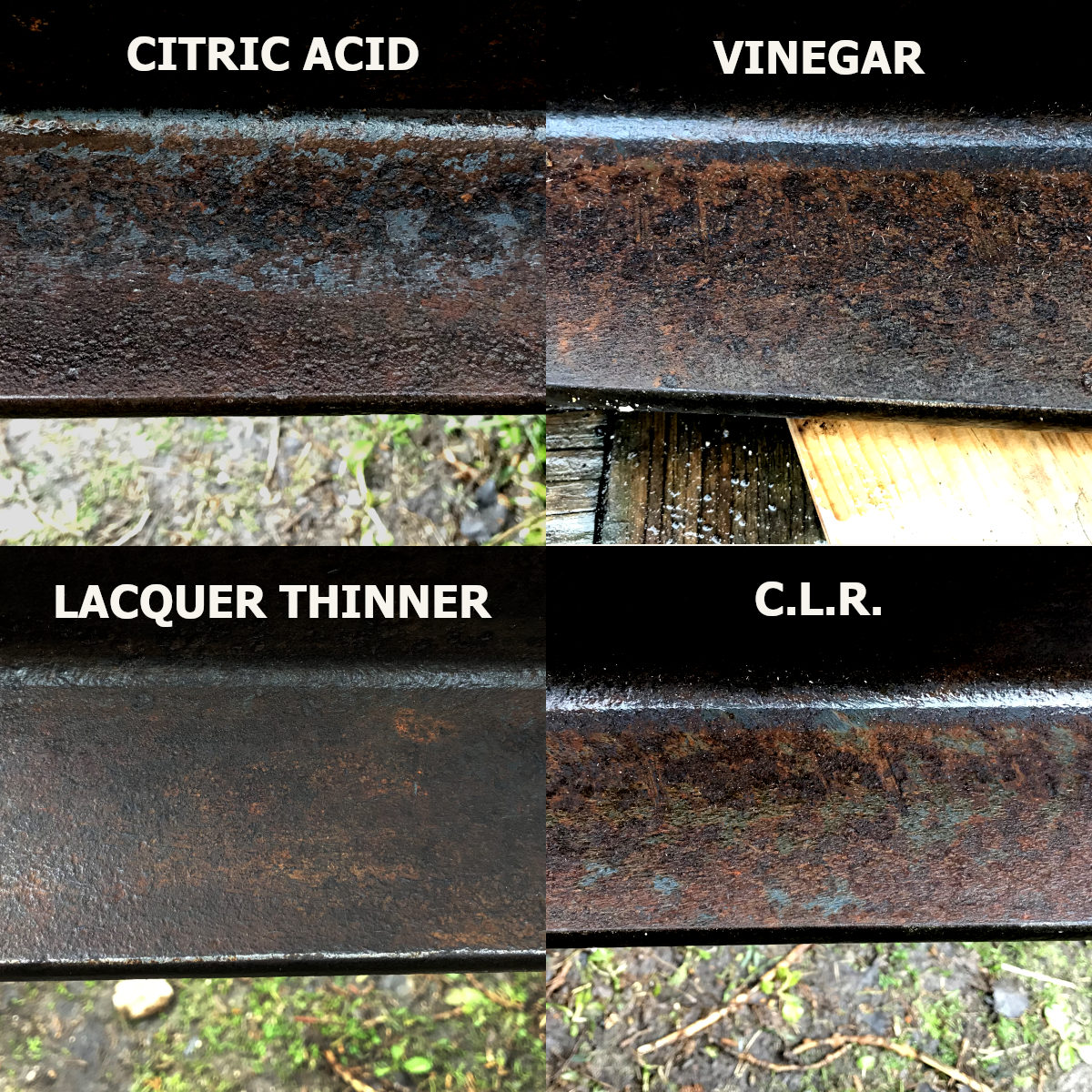 gallery of acid remover test areas on the beam for our old house remodel