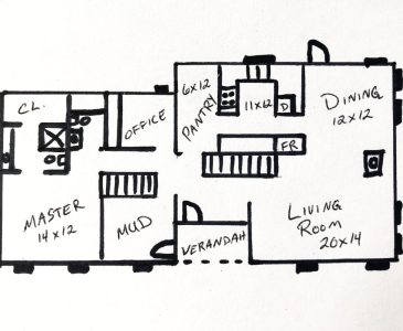 floor plan for our old house remodel