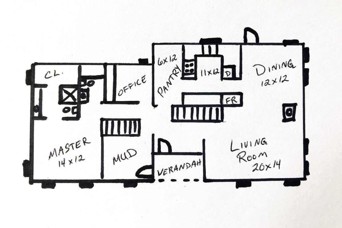 Floor plan of our old house remodel