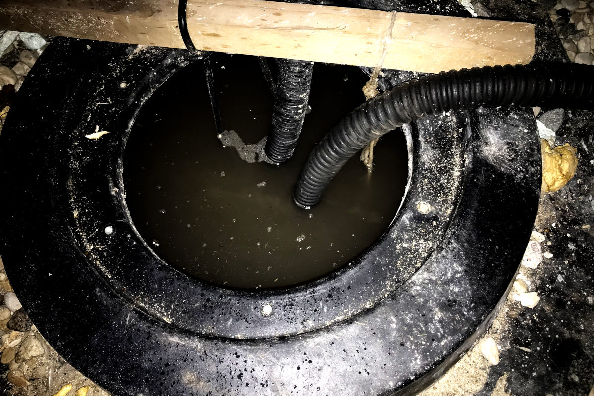 full sump pit in addition of old house remodel
