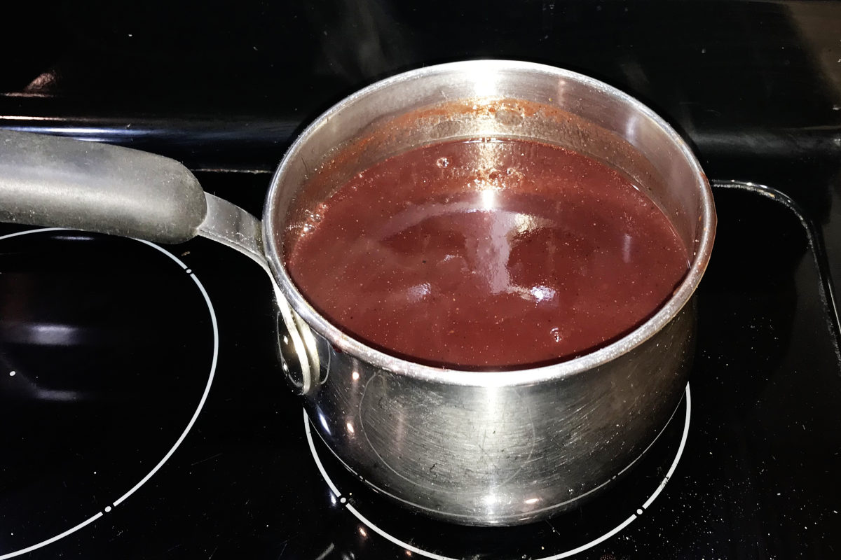 Chokecherry or chokeberry BBQ sauce ingredients 