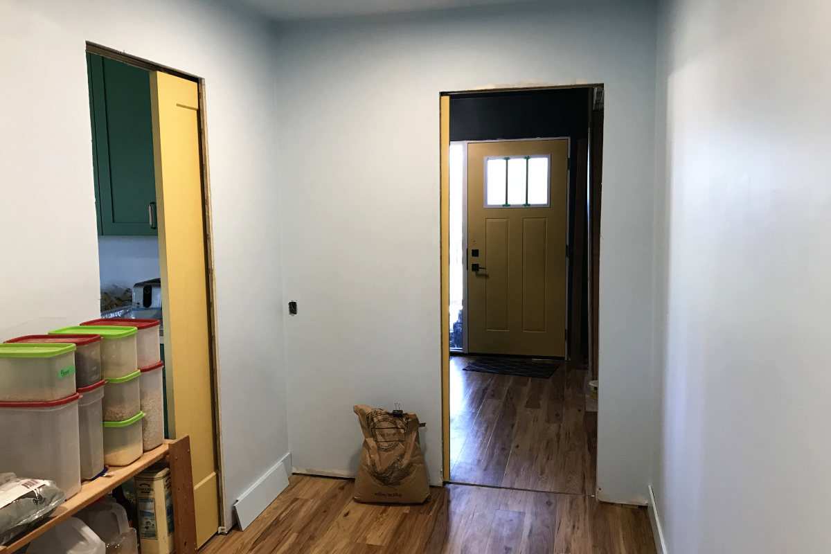 to doorways to pantry